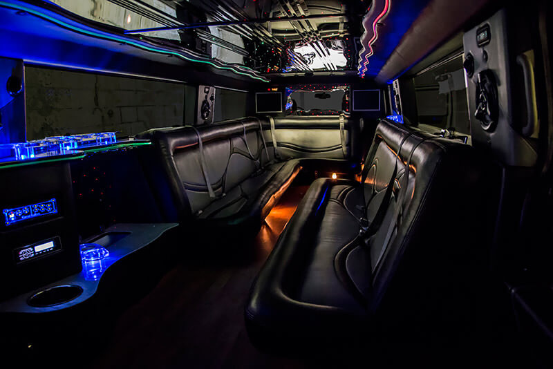 limo with stripper poles