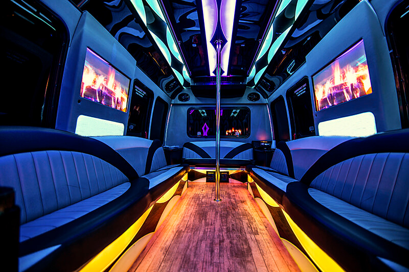 passenger party bus interior